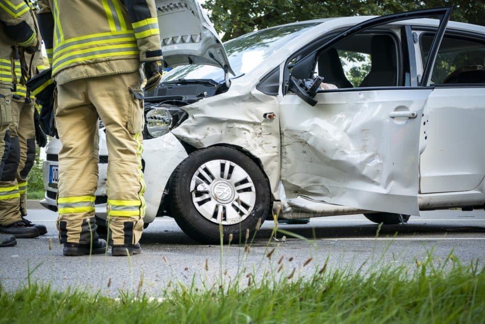 First responders at the scene of a car accident in Tennessee.